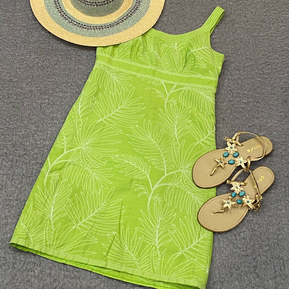Ann Taylor 6P lime green dress